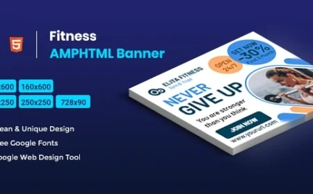 Fitness AMPHTML Banners ads template