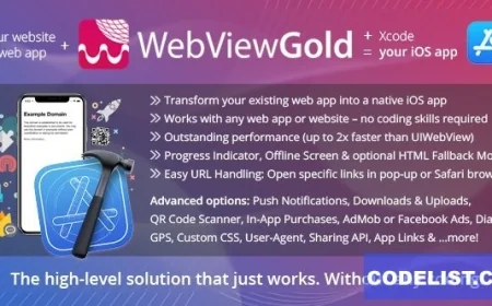 WebViewGold for iOS v9.3 – WebView URL/HTML to iOS app + Push, URL Handling, APIs &amp; much more!