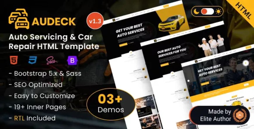 Audeck - Auto Servicing Bootstrap 5 Template v1.1