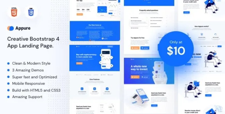 Appure - Sass &amp; Mobile Application HTML5 Landing Page
