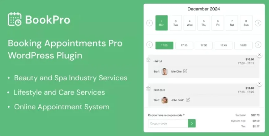 BookPro - Appointment Booking WordPress Plugin v1.0.9