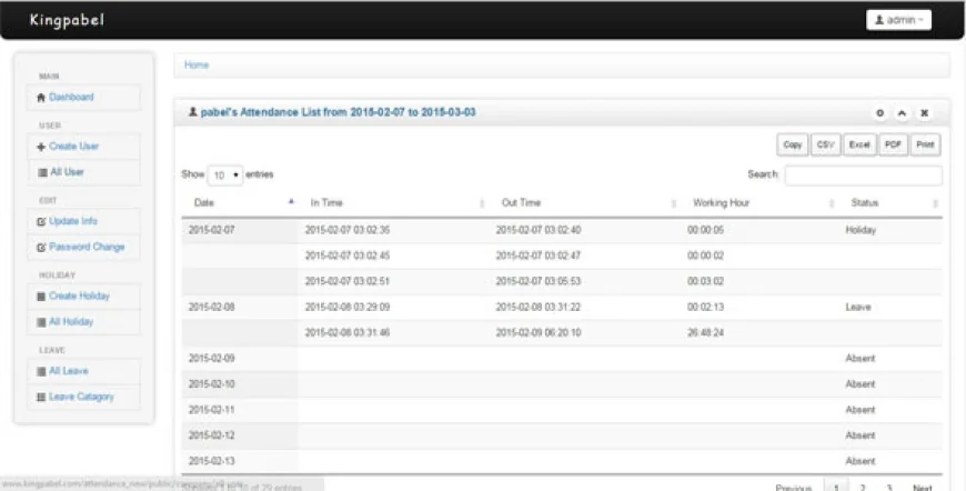 Attendance Management System