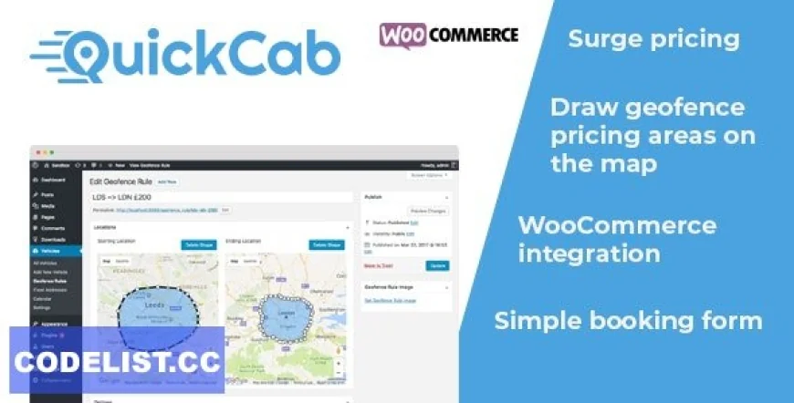 QuickCab v1.3.3 - WooCommerce Taxi Booking Plugin