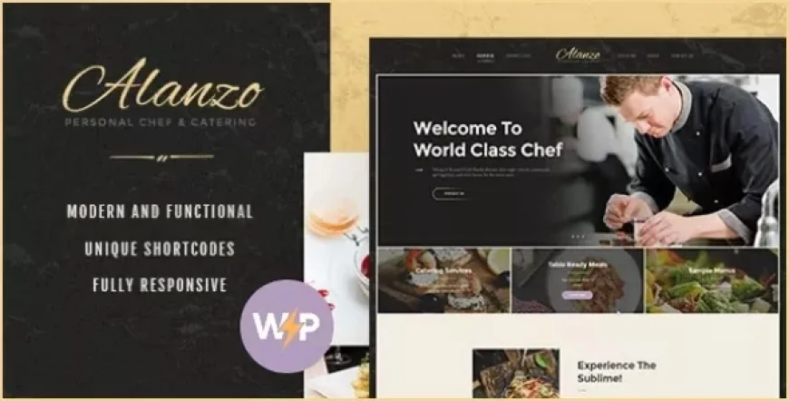 Alanzo v1.1.0 - Personal Chef &amp; Wedding Catering Event WordPress Theme