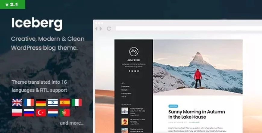 Iceberg v2.2.1 - Simple &amp; Minimal Personal WordPress Blog Theme