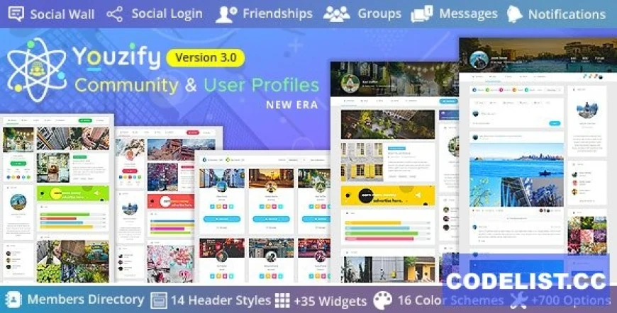 Youzify (formerly Youzer) v3.5.1 - BuddyPress Community &amp; WordPress User Profile Plugin