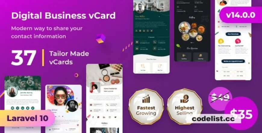vCard SaaS v14.3.0 - Business Card Builder SaaS - Laravel VCard Saas - NFC Card