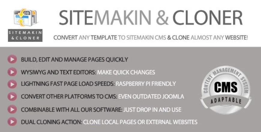 Sitemakin and Cloner v6 - Fast CMS and Cloner
