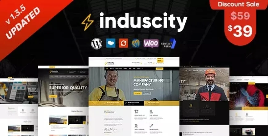 Induscity v1.3.8 - Factory and Manufacturing WordPress Theme