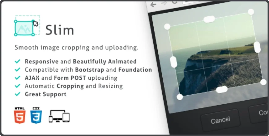 Slim, Image Upload and Ratio Cropping Plugin