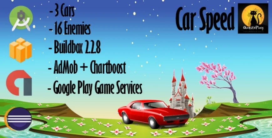 Car Speed Game | Android - Buildbox Included - Eclipse Project - Easy Reskin - Multiple characters