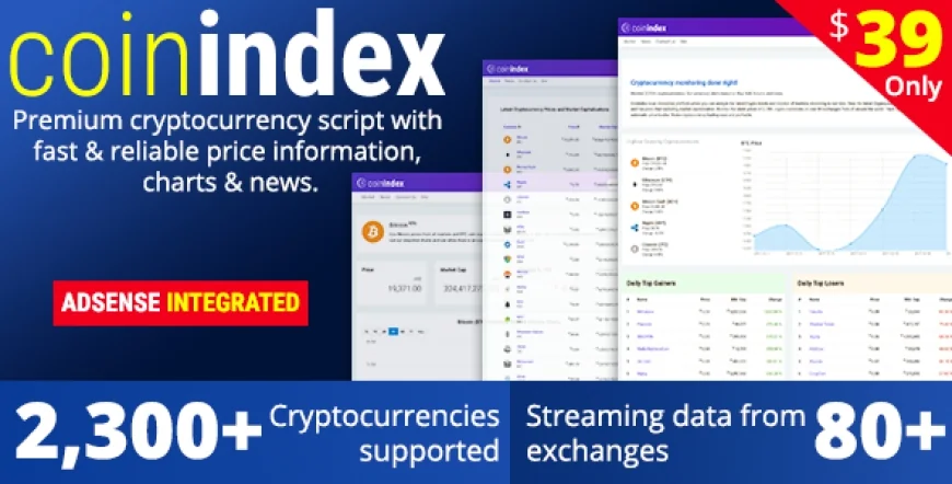 CoinIndex v1.1 - Premium Cryptocurrency Market Prices & Charts Application