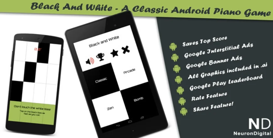 Black and White v4 - A Classical Android Piano Game