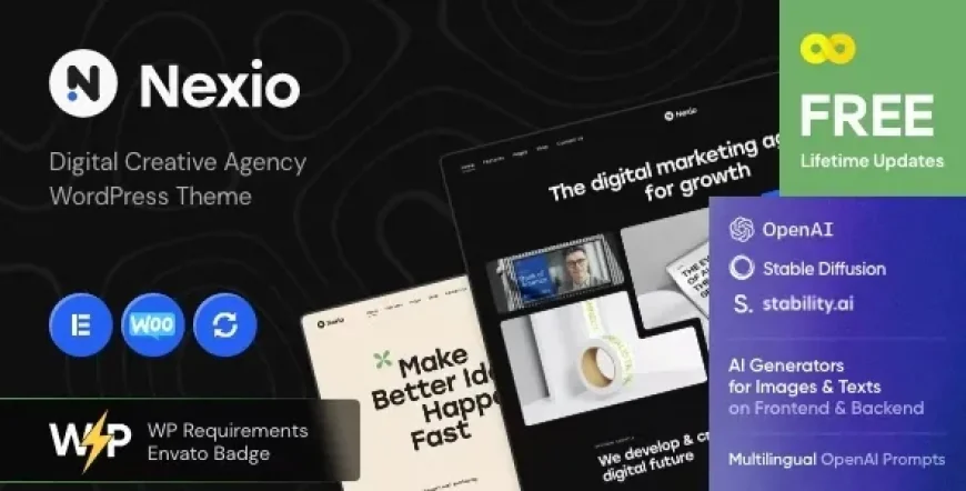 Nexio - Digital Creative Agency WordPress Theme + AI v1.5