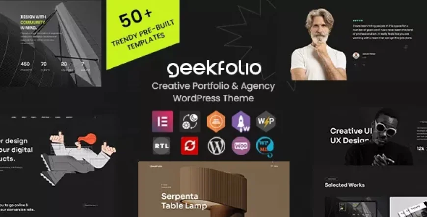 Geekfolio v1.0.9 - Elementor Creative Portfolio &amp; Agency WordPress Theme