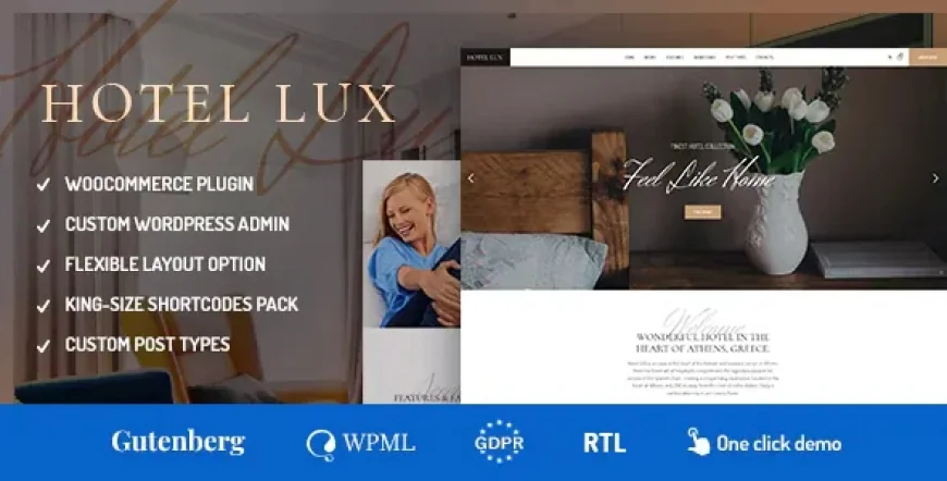 Hotel Lux v1.2.7 - Resort &amp; Hotel WordPress Theme
