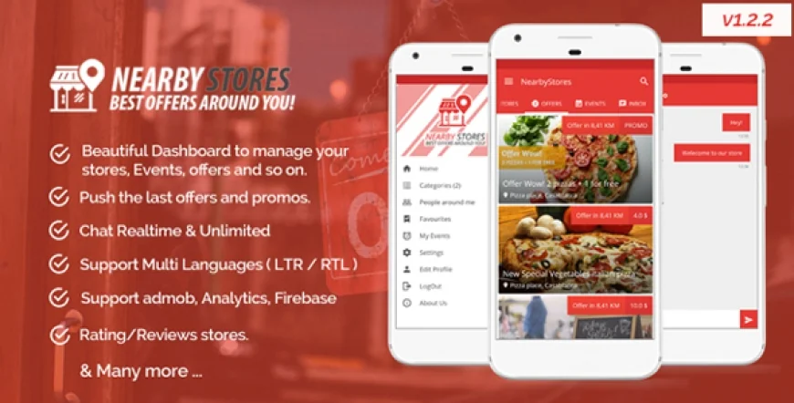 NearbyStores v1.2.2 - Offers, Events & Chat Realtime + Firebase