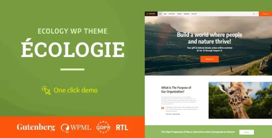 Ecologie - Environmental NGO &amp; Ecology WordPress Theme v1.1.1
