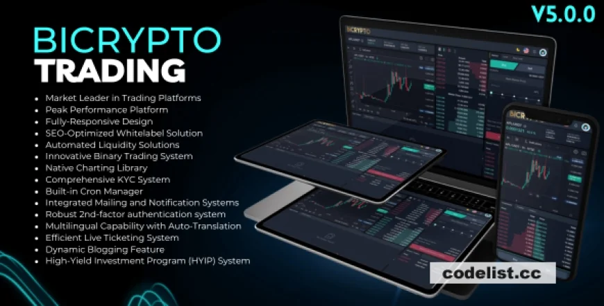 Bicrypto v5.5.4 - Crypto Trading Platform, Binary Trading, Investments, Blog, News &amp; More!
