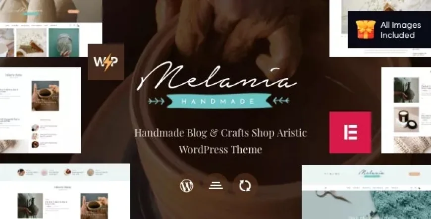 Melania v2.5 - Handmade Blog &amp; Crafts Shop Artistic WordPress Theme