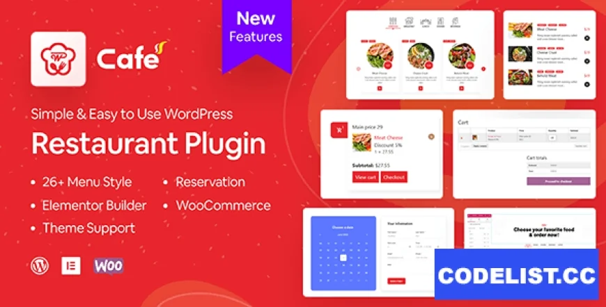 WP Cafe v2.2.25 - Restaurant Reservation, Food Menu &amp; Food Ordering for WooCommerce