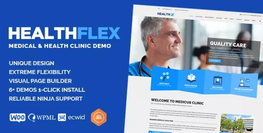 HEALTHFLEX - Doctor Medical Clinic &amp; Health WordPress Theme v2.7.5