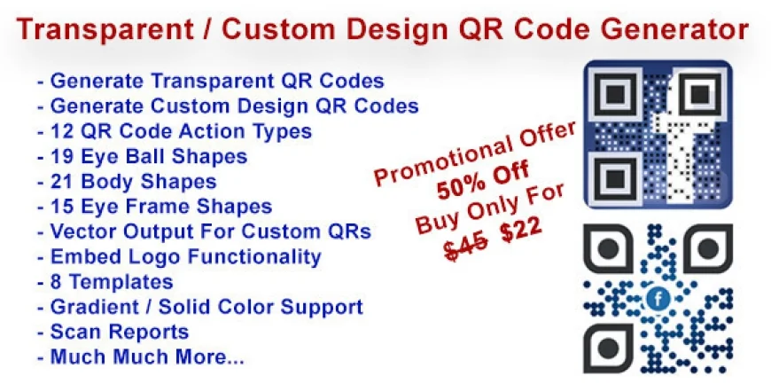 Transparent & Custom Design QR Code Generator