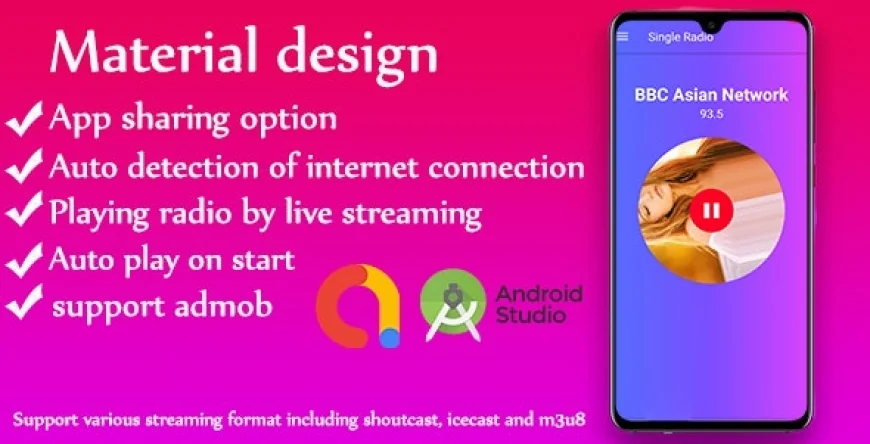 Single Radio android Radio app + admob v1.0