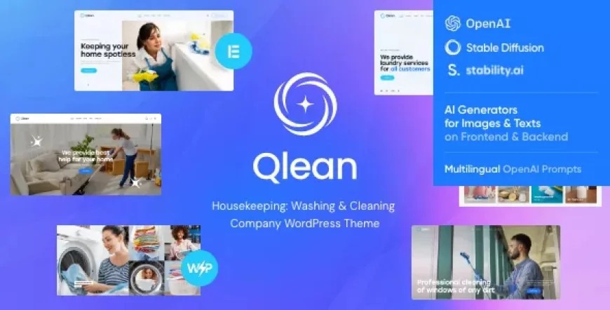 The Qlean - Housekeeping &amp; Cleaning Company WordPress Theme v2.12