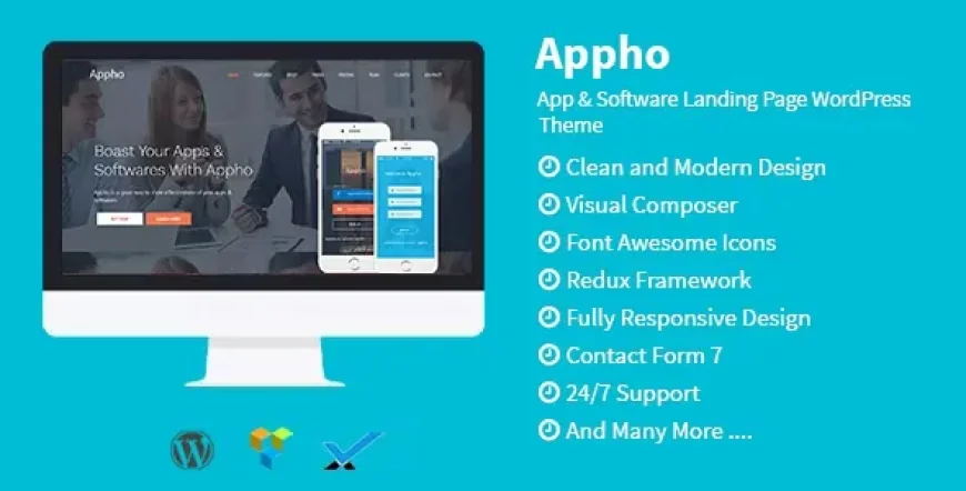 Appho v1.3 - App &amp; Software Landing Page WordPress Theme