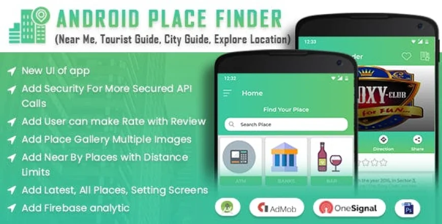 Android Place Finder (Near Me, Tourist Guide, City Guide, Explore Location, Admob with GDPR)