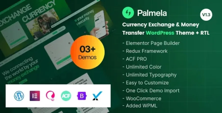 Palmela - Online Banking &amp; Money Transfer WordPress Theme v1.3