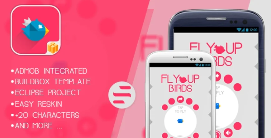 Fly Up Birds - Buildbox Game - Template Included + Android Eclipse Project