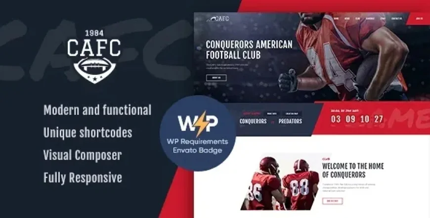 Conquerors v1.2.13 - American Football &amp; NFL WordPress Theme