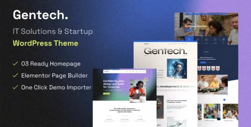 Gentech - IT Solutions &amp; Startup WordPress Theme
