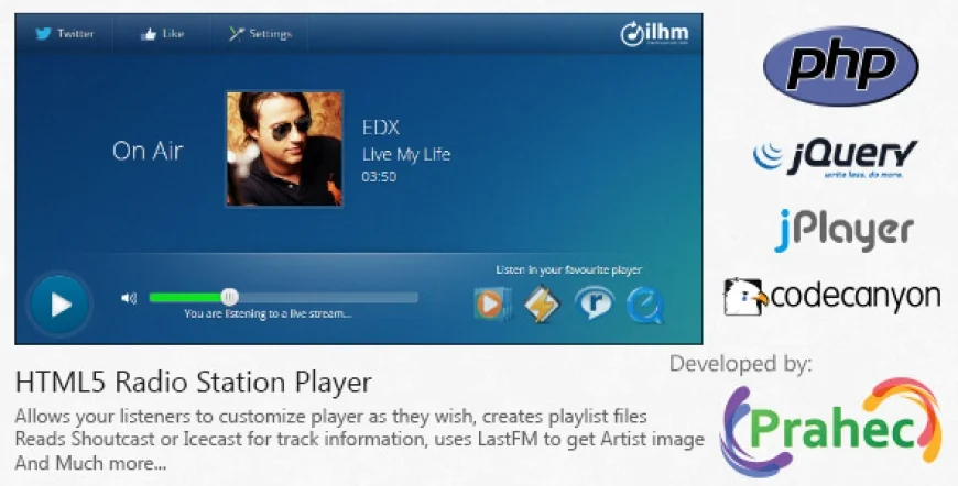 HTML5 Radio Station Player