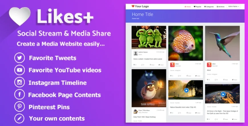 Likes Plus - Social Stream & Media Share