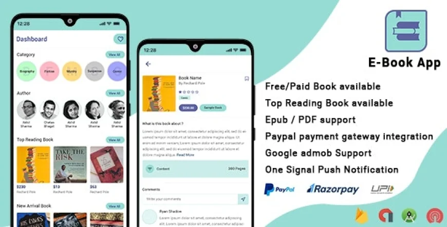 Android EBook App v1.7 + admin panel