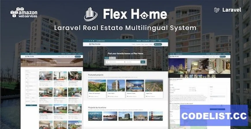 Flex Home v2.55.9 - Laravel Real Estate Multilingual System - nulled