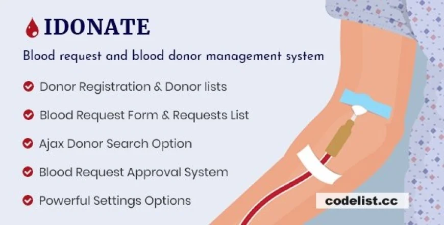 IDonatePro v4.1.1 - Blood Donation, Request And Donor Management WordPress Plugin