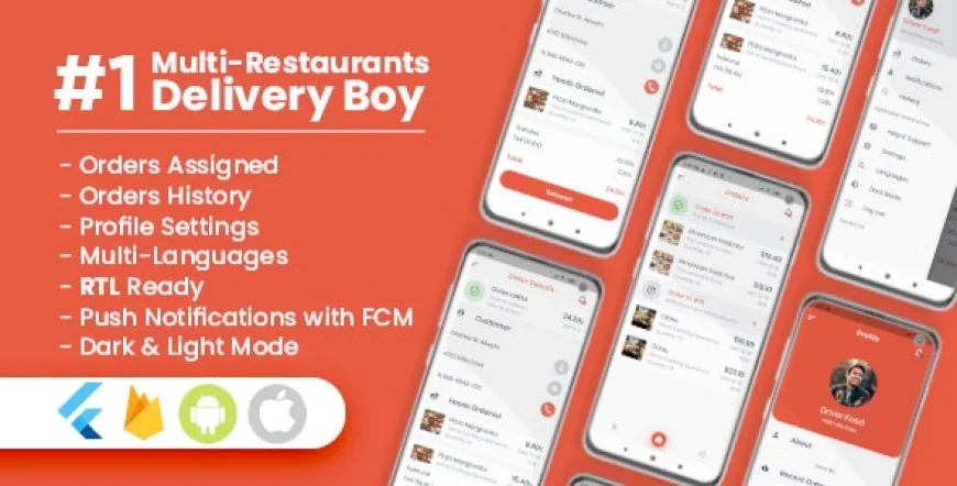 Delivery Boy For Multi-Restaurants Flutter App v1.0.0
