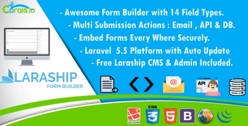 Laraship Form Builder - Drag & Drop Laravel Form Builder With CMS & Admin