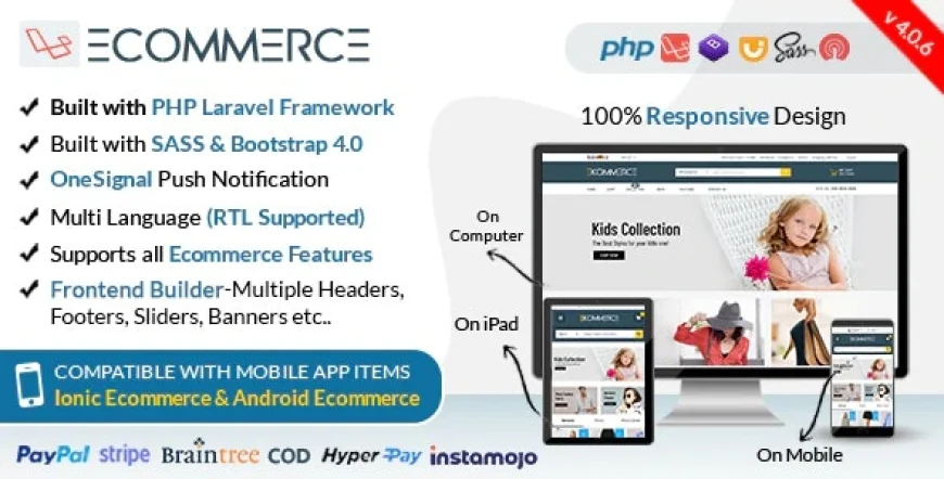 Laravel Ecommerce v4.0.18 - Universal Ecommerce/Store Full Website with Themes and Advanced CMS/Admin Panel
