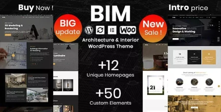 BIM - Architecture &amp; Interior Design Elementor WordPress Theme v1.3.7