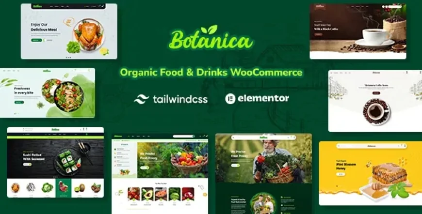 Botanica - Food &amp; Drinks Tailwind CSS WooCommerce Theme v1.2.0