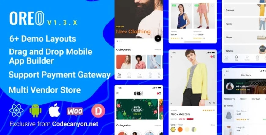 Oreo Fashion v1.3.0 - Full React Native App for Woocommerce