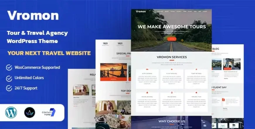 Vromon v2.1 - Tour &amp; Travel Agency WordPress Theme
