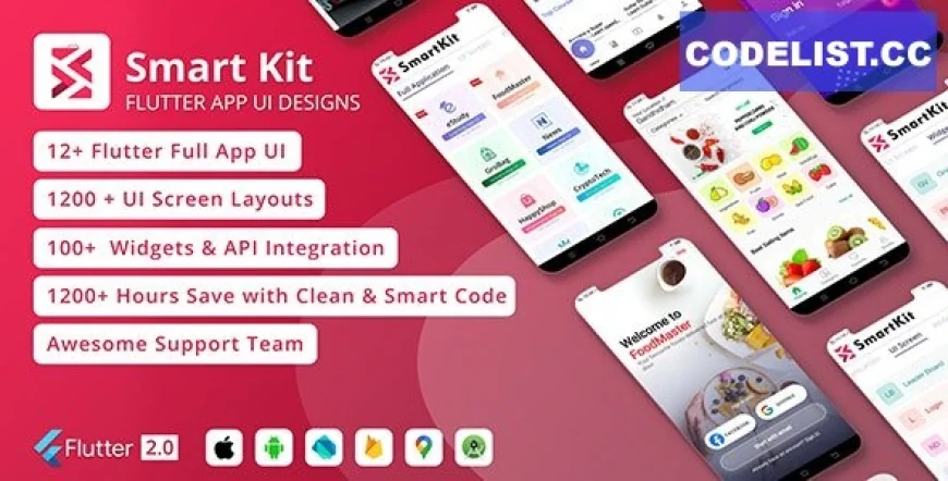 SmartKit v3.0.1 - Flutter 2.0 Full UI kit | UI Component | Flutter Material Widget | Integration