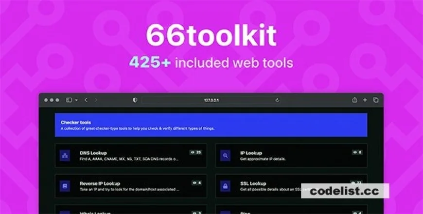 66toolkit v39.0.0 - Ultimate Web Tools System (SAAS) - nulled
