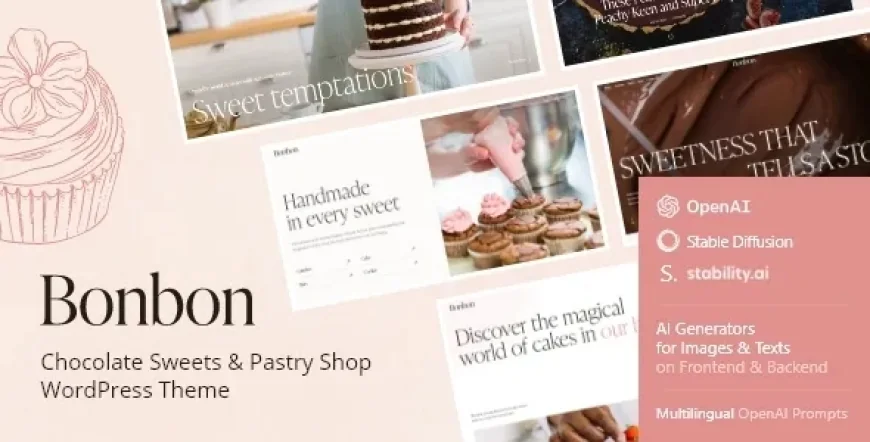 Bonbon v1.1 - Chocolate Sweets &amp; Pastry Shop WordPress Theme + AI